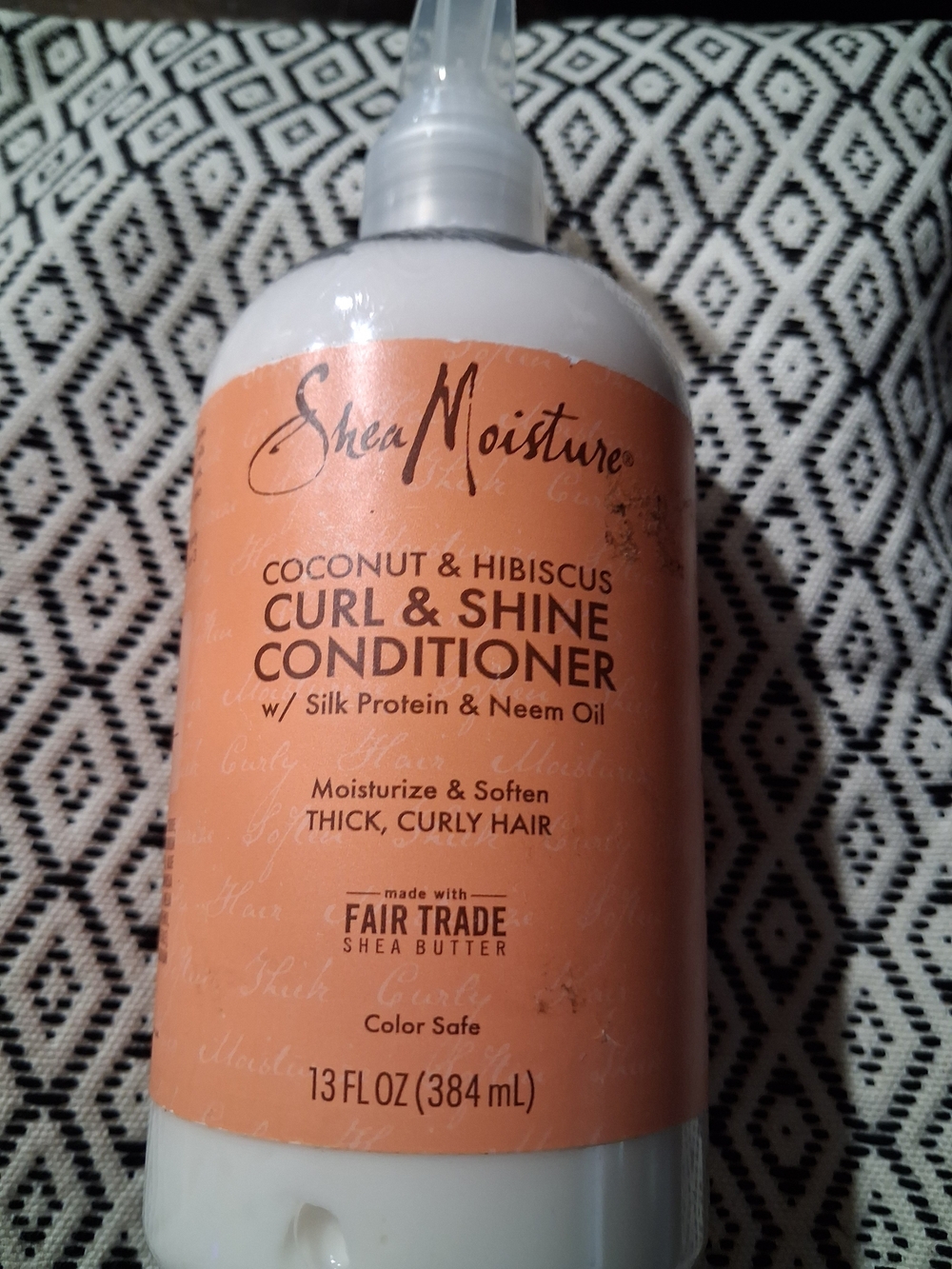 Shea Moisture Curl & Shine Conditioner Peach-Orange Label